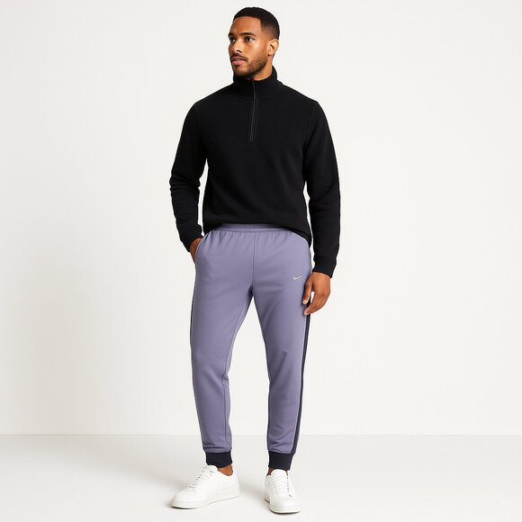 🌬️ Nike Therma‑FIT Joggers — XL — Lavender/Anthracite, Zip Pocket, Fleece‑Lined - Picture 4 of 14